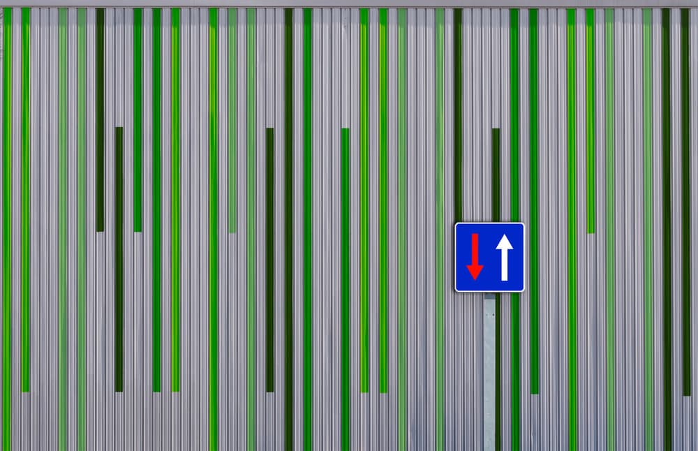 Green Striped Wall Sign by Alfonso Novillo — canvas wall art