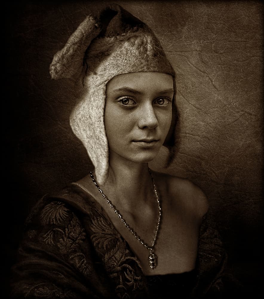 Renaissance Hat Portrait by Svetlana Melik-Nubarova — canvas wall art
