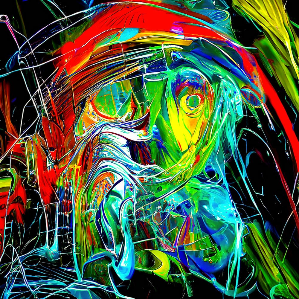 Vibrant Fluid Abstract by mnemonixART — canvas wall art