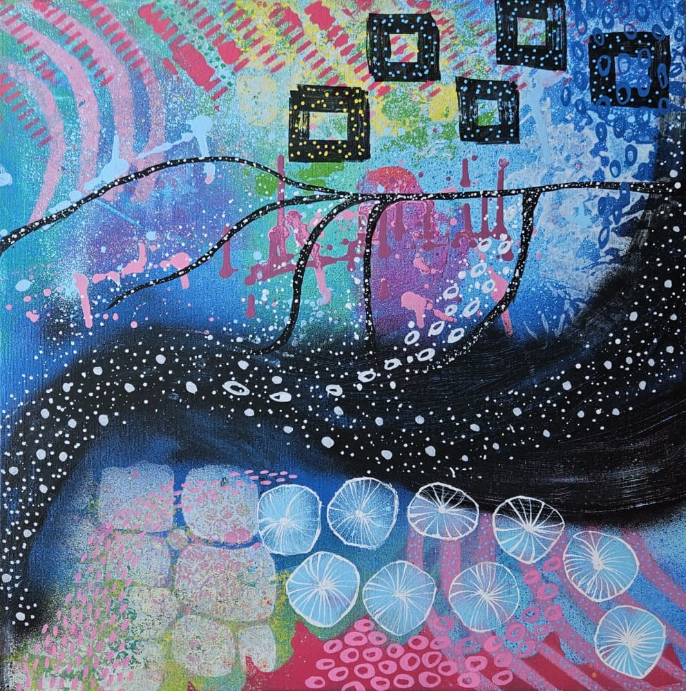 Vibrant Abstract Patterns by Olea Huuska — canvas wall art