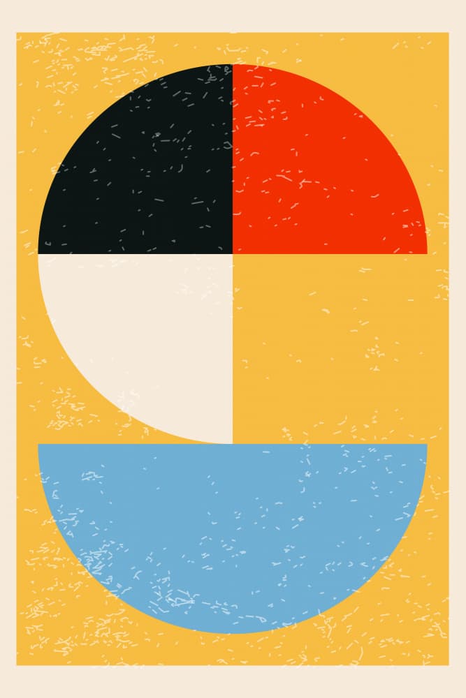 Abstract Split Circle by jay stanley — canvas wall art