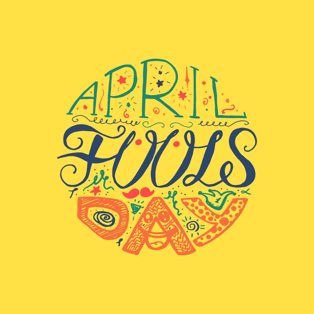 Playful April Fools Day Lettering by Marika Barsrsind β canvas wall art