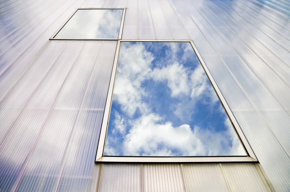 Architectural Sky Reflections by Linda Wride — canvas wall art