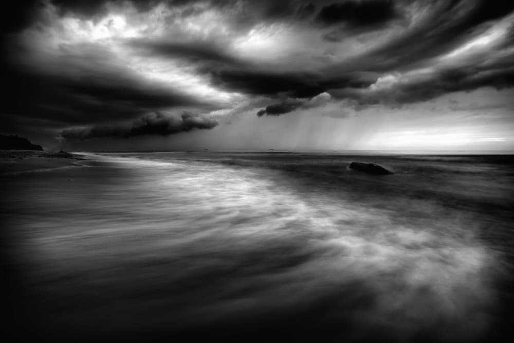 Stormy Ocean Shoreline by Ruslan Bolgov — canvas wall art