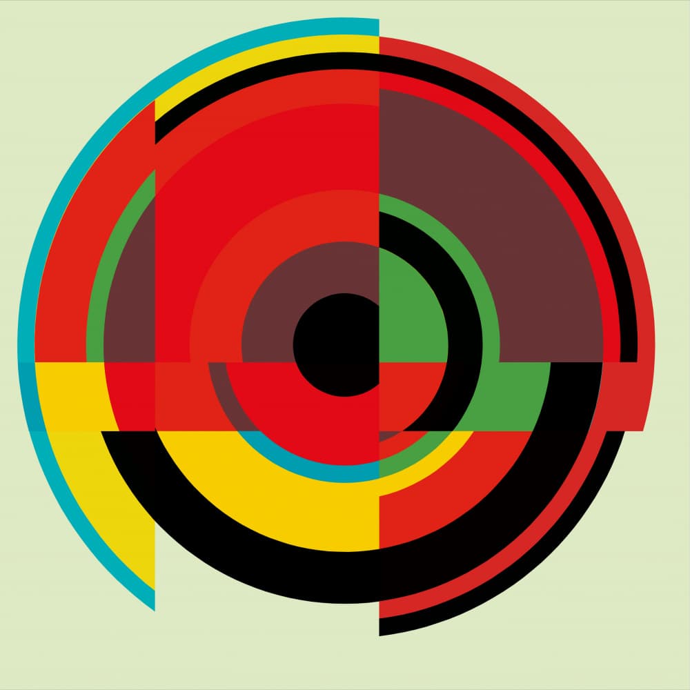 Colorful Geometric Circle by Rafa Mateo — canvas wall art