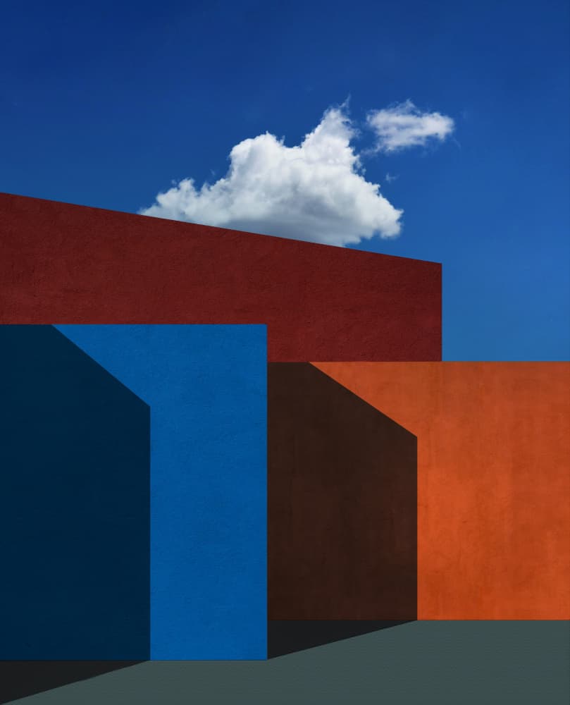Bold Colorful Architecture by Arnon Orbach — canvas wall art