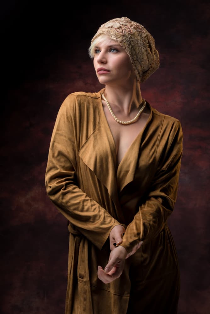 Elegant Flapper Portrait by Jan Slotboom — canvas wall art