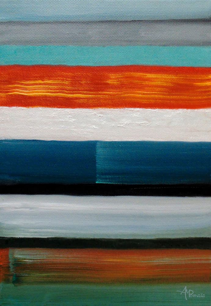 Modern Striped Horizon by Angeles M. Pomata — canvas wall art