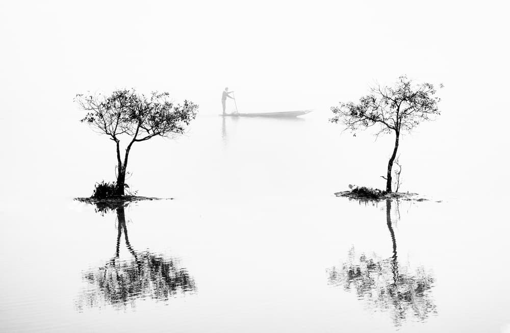 Misty Lake Serenity by Harry Verschelden — canvas wall art