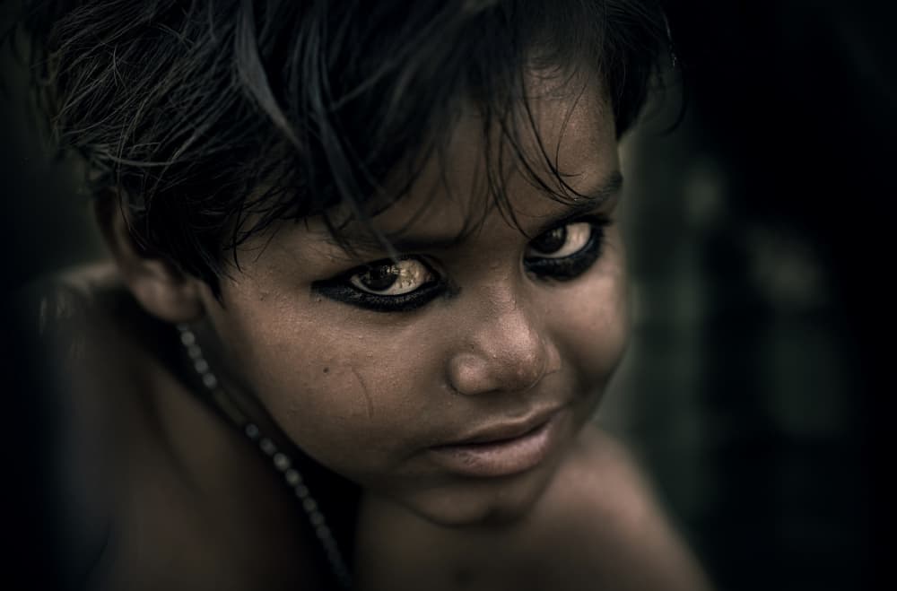 Soulful Child Portrait by Waldemar Szmidt — canvas wall art