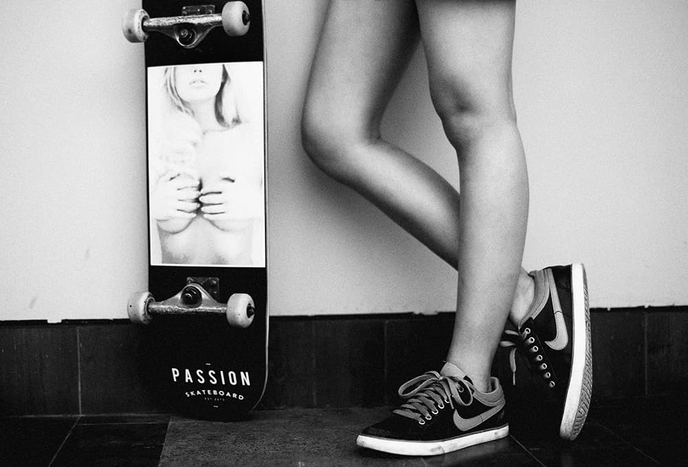 Skateboard Legs Lifestyle by Abr Abe — canvas wall art