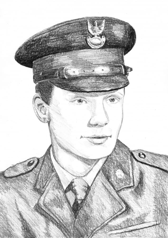 Polish Soldier Portrait by Kulik — canvas wall art