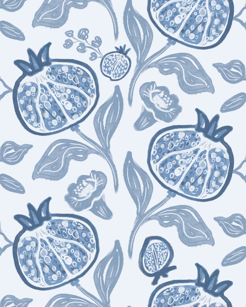 Pomegranates Pattern by Anis Illustration — canvas wall art