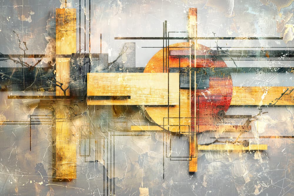 Abstract Art Vintage Illustration 50 by Rafal Kulik — canvas wall art