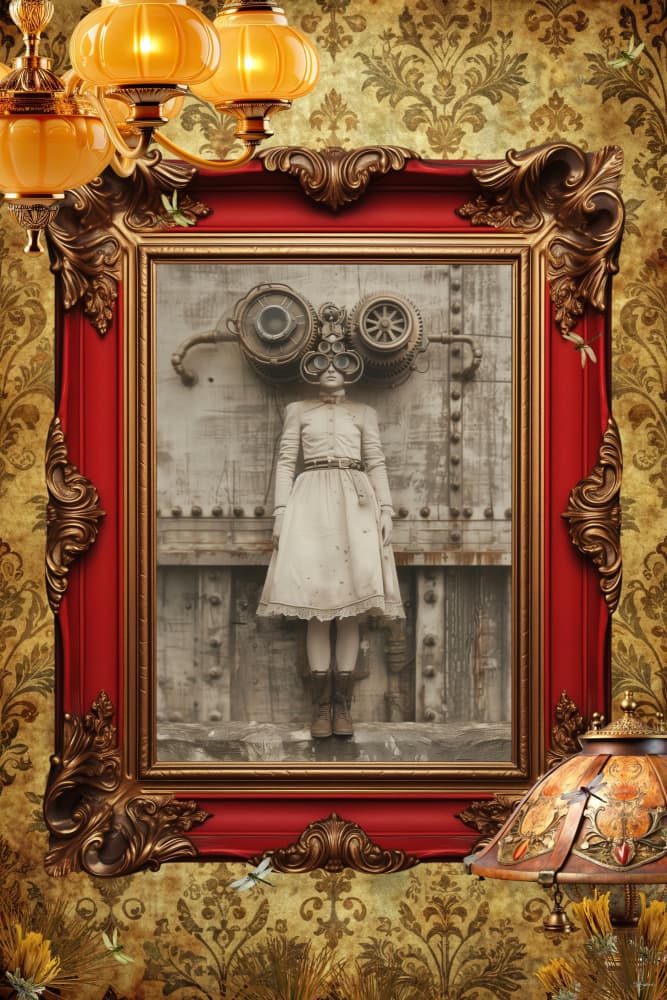 Mysterious Steampunk Doll by Sue Skellern — canvas wall art