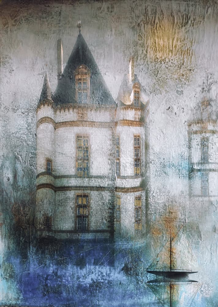 Dreamy French Chateau by Charlaine Gerber — canvas wall art