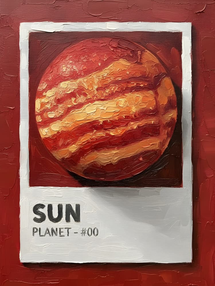 Textured Sun Planet by HUGO — canvas wall art