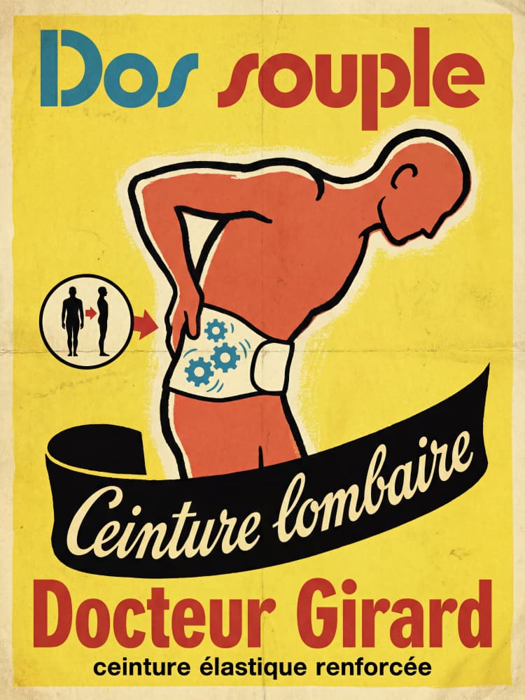 Vintage French Back Support