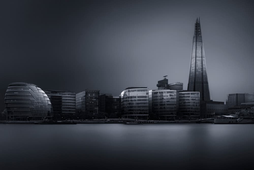 Sleek London Cityscape by Ahmed Thabet — canvas wall art