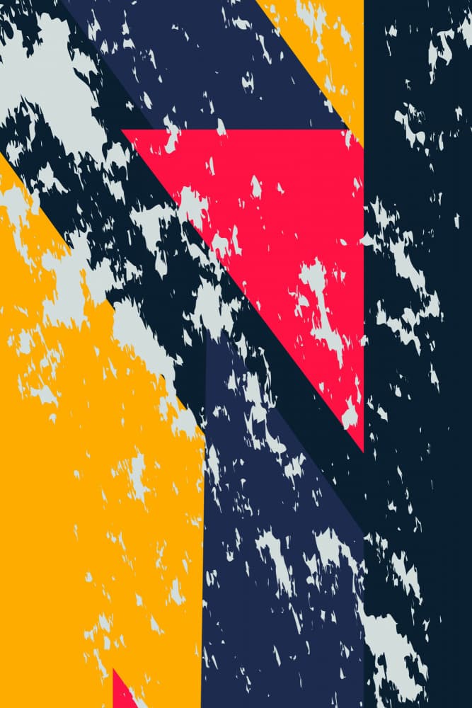 Bold Geometric Grunge by jay stanley — canvas wall art