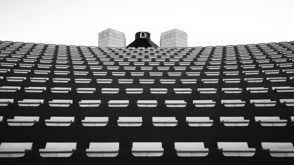 Modern Geometric Facade by Hans-Wolfgang Hawerkamp — canvas wall art