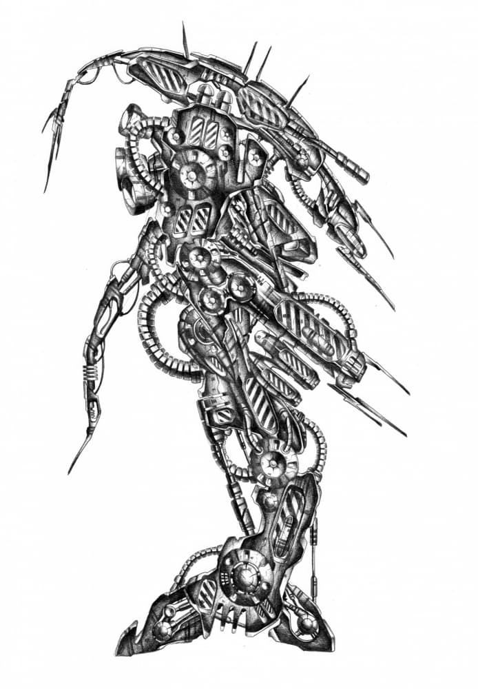 Intricate Mechanical Being by Kulik — canvas wall art