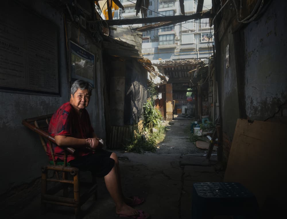 Chinese Alley Life by Alvin Wang — canvas wall art