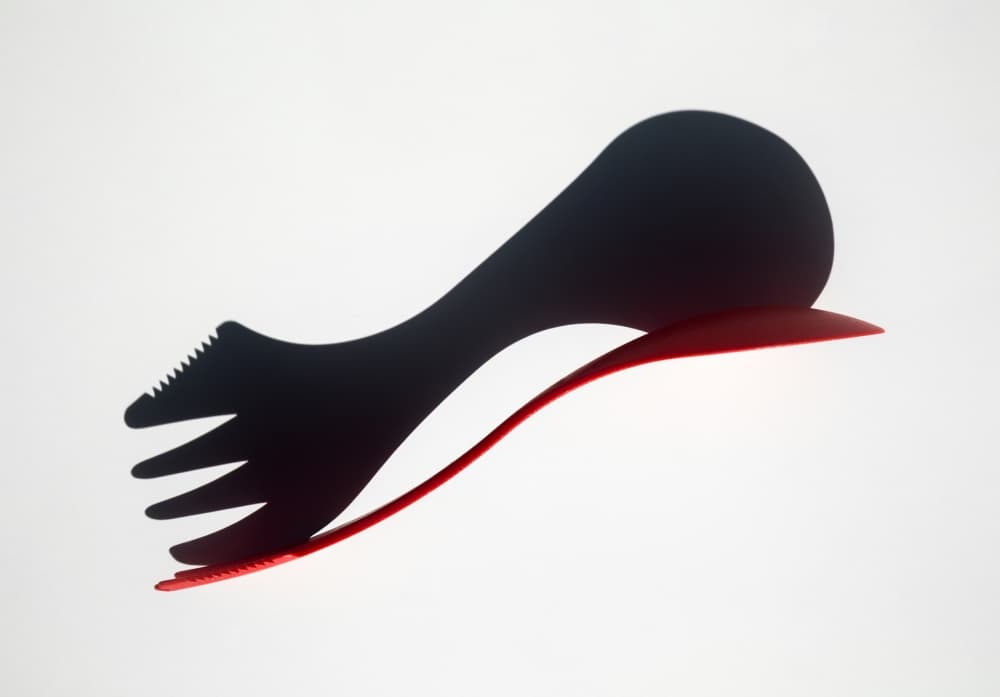 Sleek Utensil Shadow by Jacqueline Hammer — canvas wall art