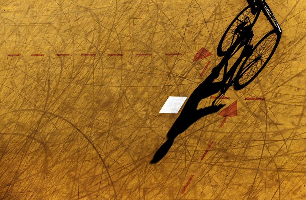 Dynamic Bike Shadow by HAN dong hee — canvas wall art