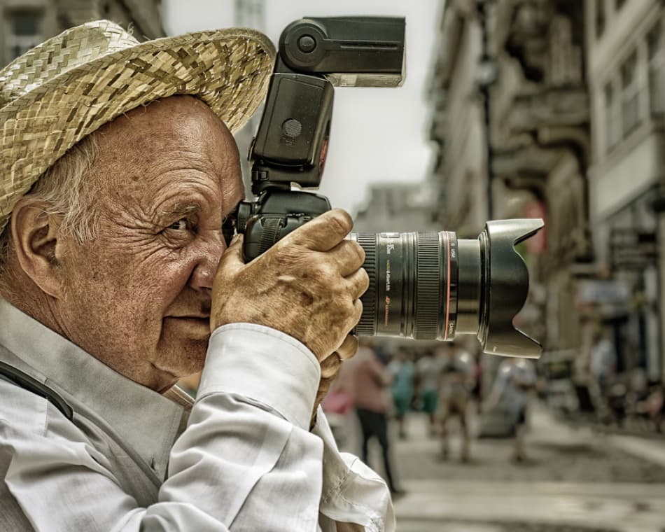 Focused Street Photographer by Michiel Hageman — canvas wall art