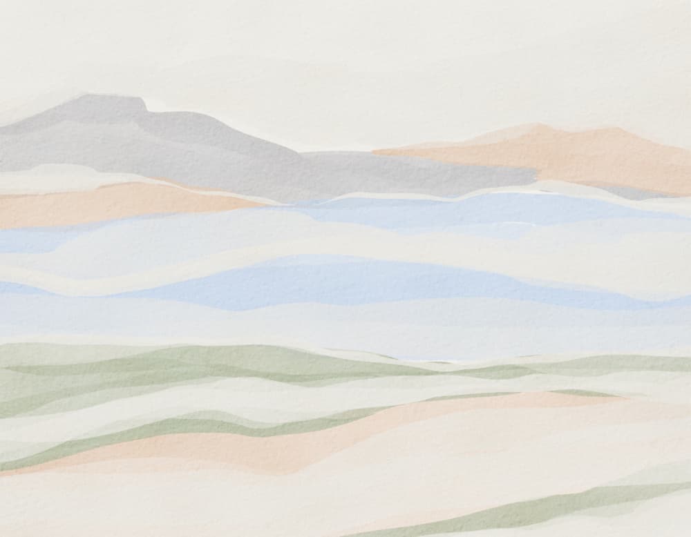 Pastel Mountain Layers by Nikita Jariwala — canvas wall art