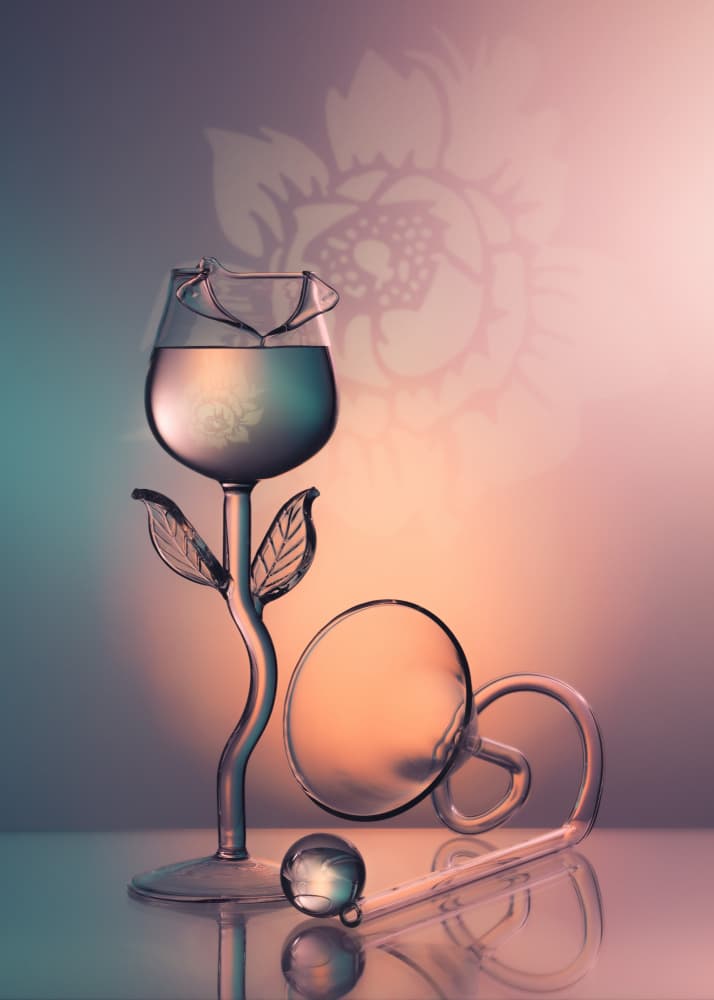 Delicate Glass Still Life by Rico Cavallo — canvas wall art
