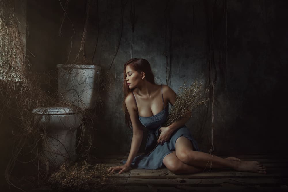Woman's Quiet Reflection by Sebastian Kisworo — canvas wall art