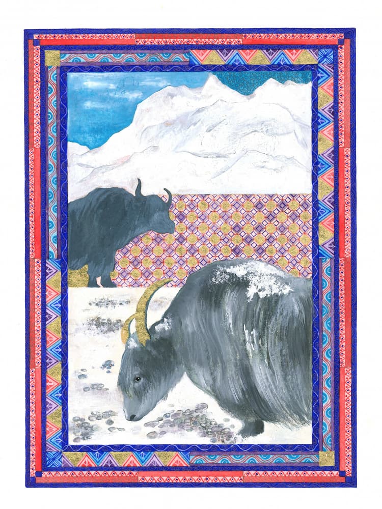 Yaks by Isabelle Brent — canvas wall art