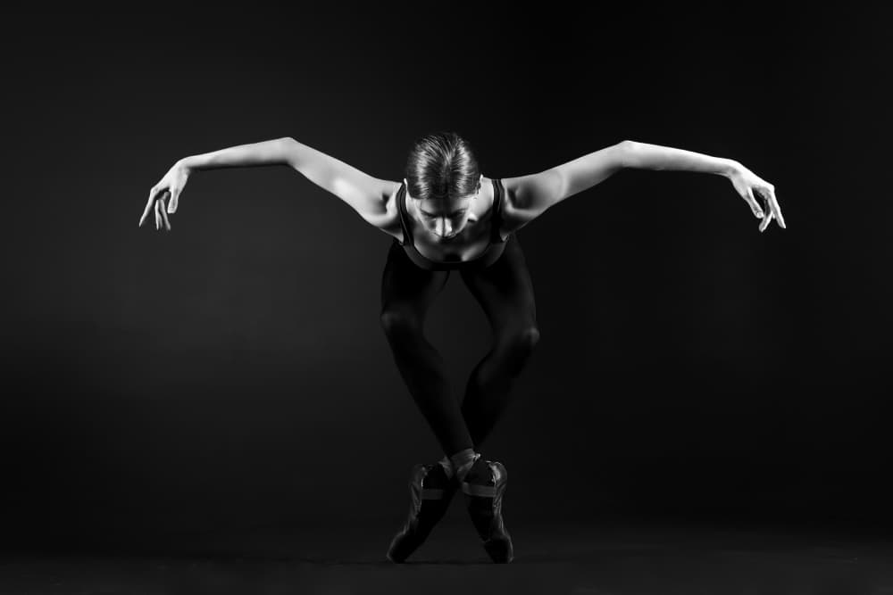 Dramatic Ballerina Pose by Alexandr — canvas wall art