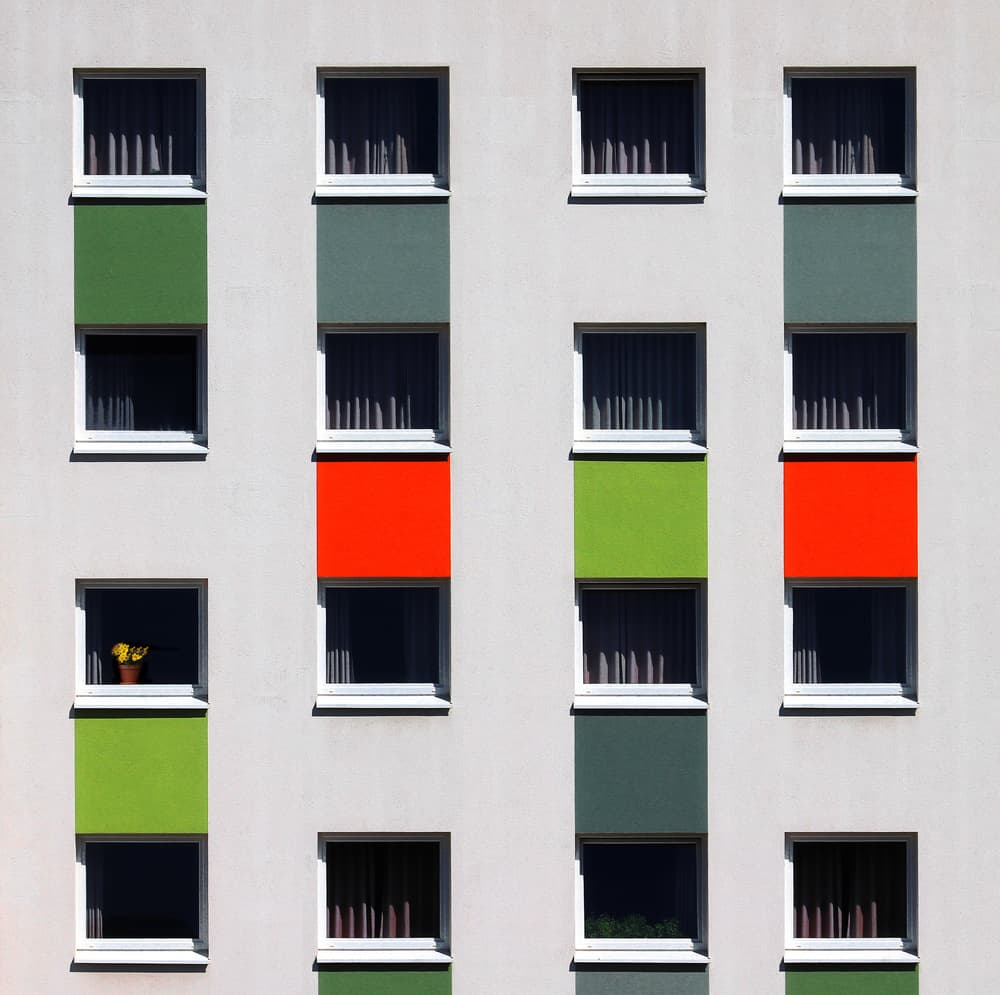 Colorful Geometric Windows by Hans-Wolfgang Hawerkamp — canvas wall art