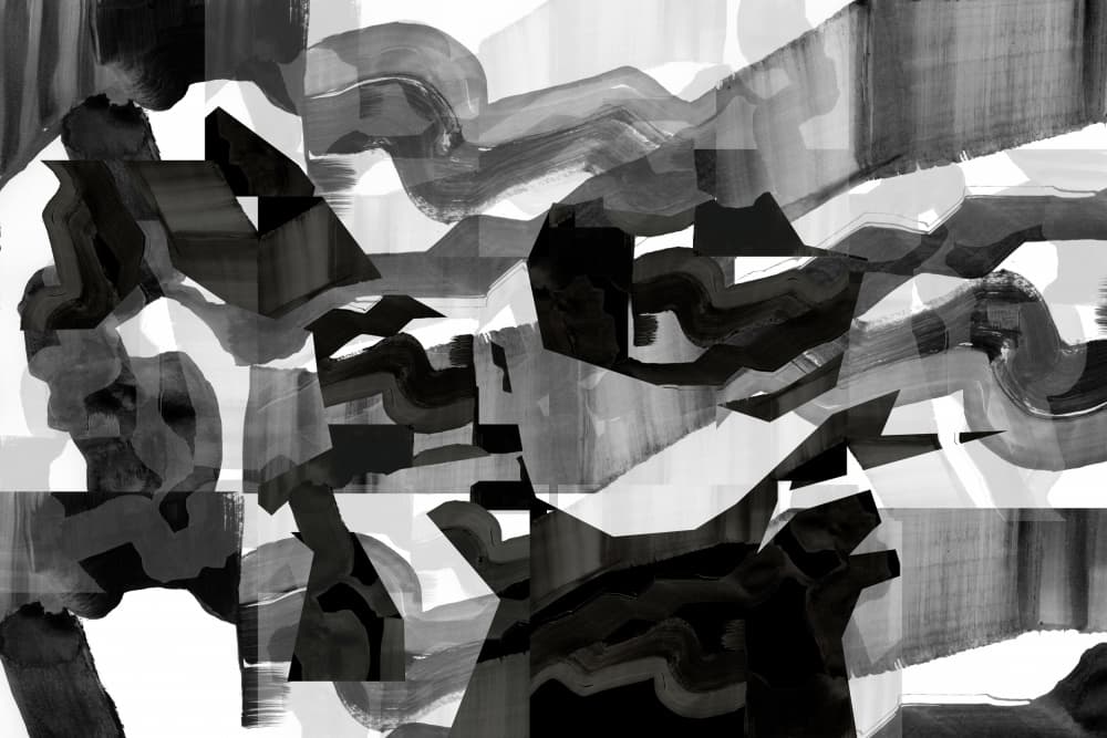 Dynamic Grayscale Abstraction by cartissi — canvas wall art