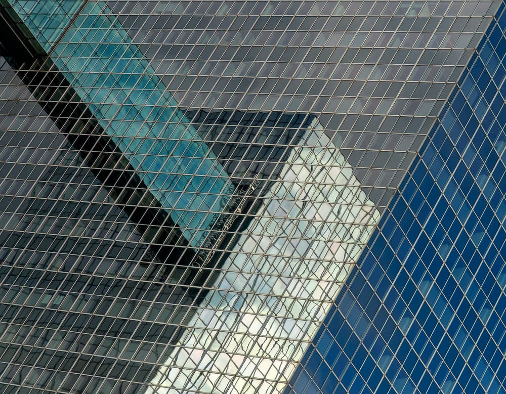 Geometric Glass Reflections by Jef Van den Houte — canvas wall art