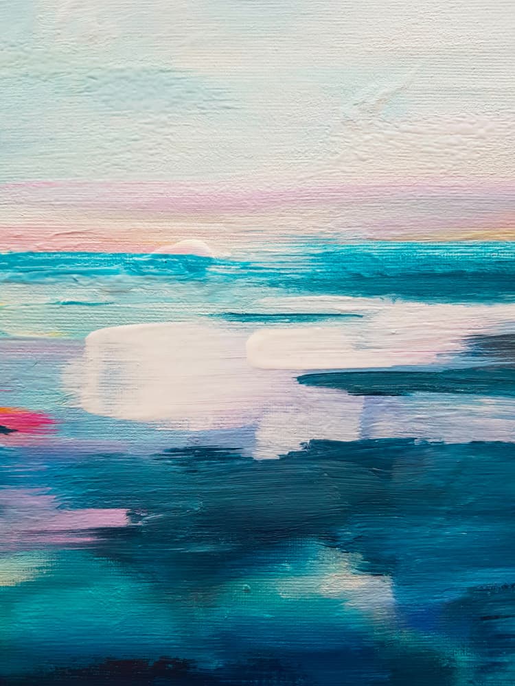 Abstract Ocean Horizon by Ejaaz Haniff — canvas wall art