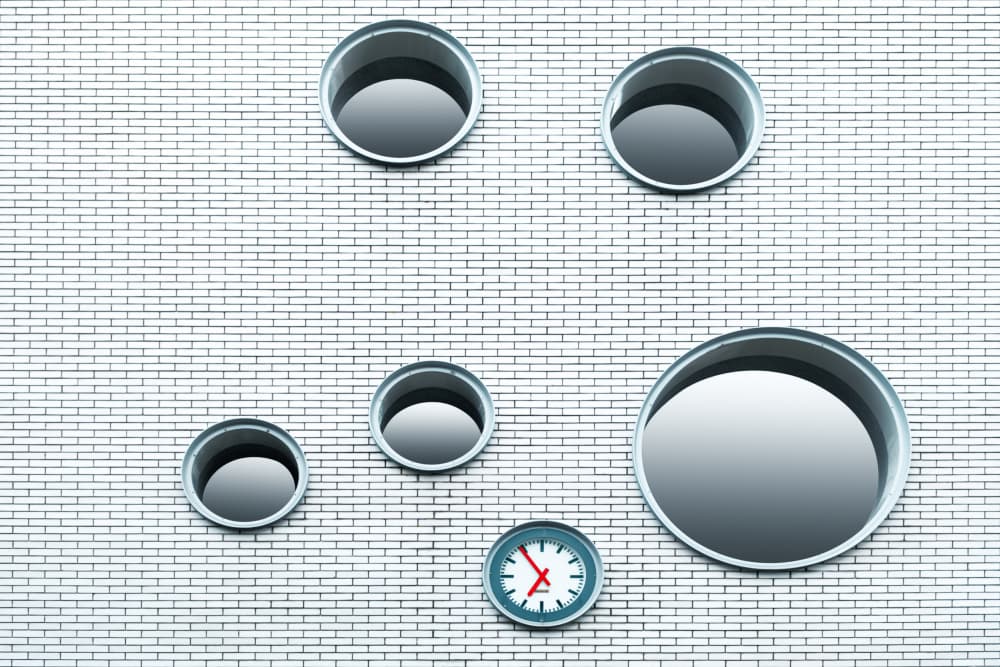 Geometric Wall Clock by Rolf Endermann — canvas wall art