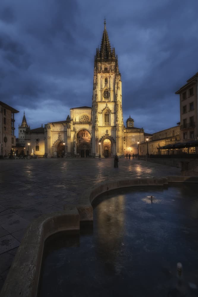 Illuminated Cathedral Square by Oskar Baglietto — canvas wall art