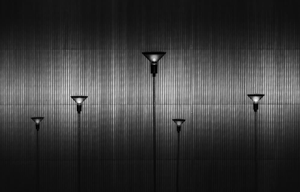 Glowing Urban Lamps by Wim Schuurmans — canvas wall art