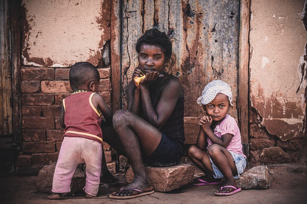 Children on Rustic Street by Marco Tagliarino — canvas wall art
