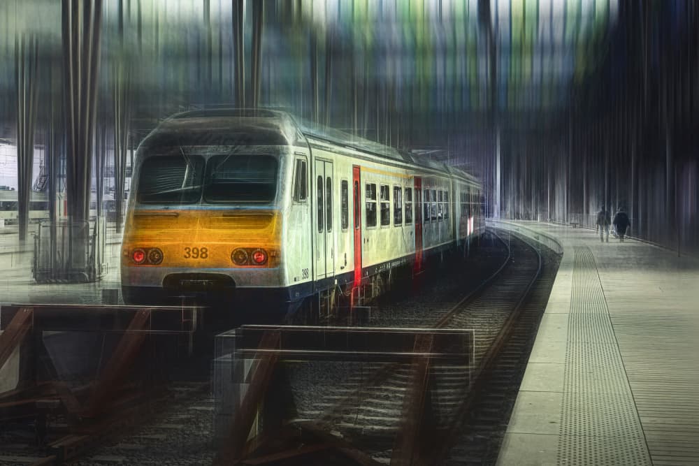 Dreamy Train Station by Bruno Flour — canvas wall art