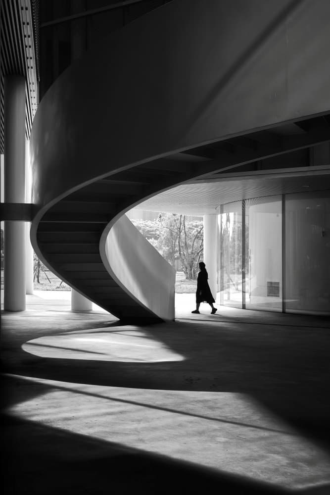 Walking Under Modern Stairs by MingLun Tsai (蔡明倫) — canvas wall art