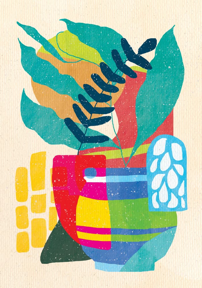 Vibrant Botanical Still Life by Aylin Demir — canvas wall art