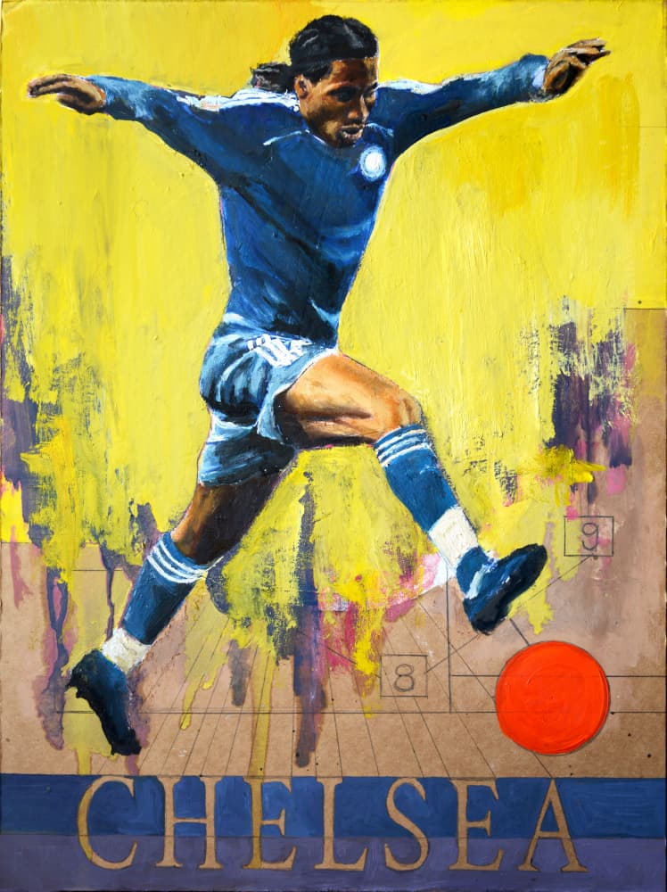 Dynamic Soccer Player by David Diehl — canvas wall art