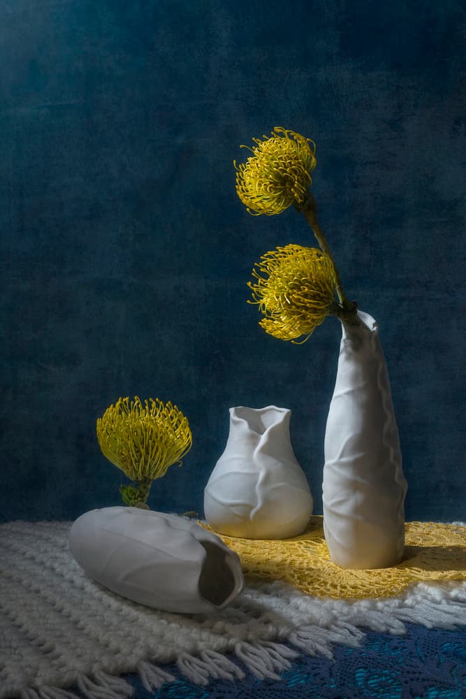 Yellow Protea Still Life by Lydia Jacobs — canvas wall art