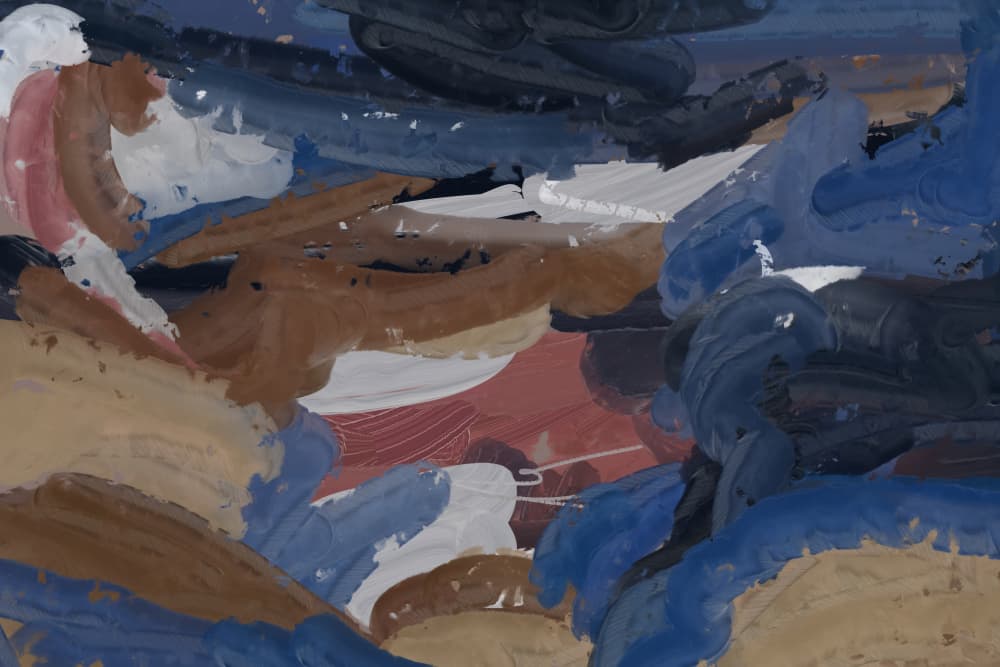 Expressive Blue Movement by Josie George — canvas wall art