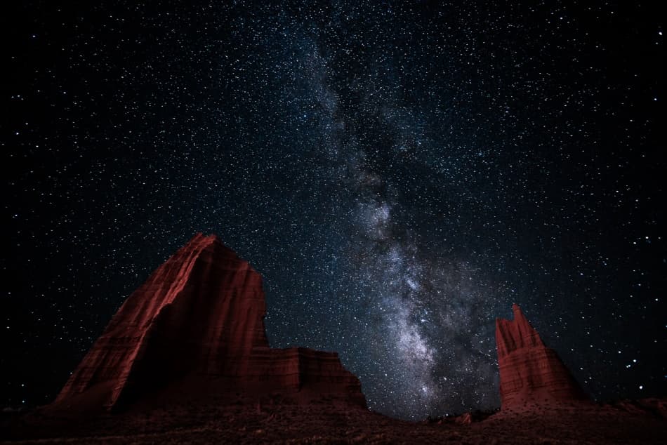 Cosmic Desert Night by John Fan — canvas wall art